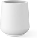 11.6 in Round Concrete Planter Pure White - Large Indoor Outdoor Pot