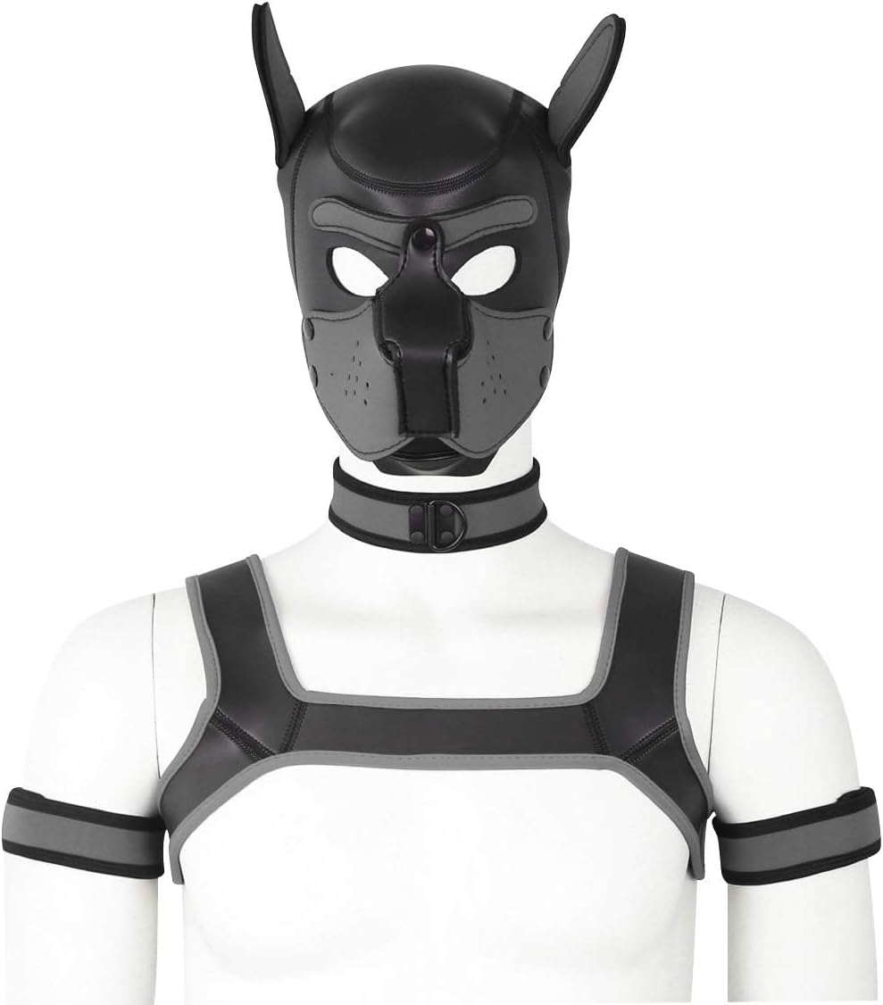 Adults Neoprene Puppy Hood Custom Animal Head Mask for Fun
