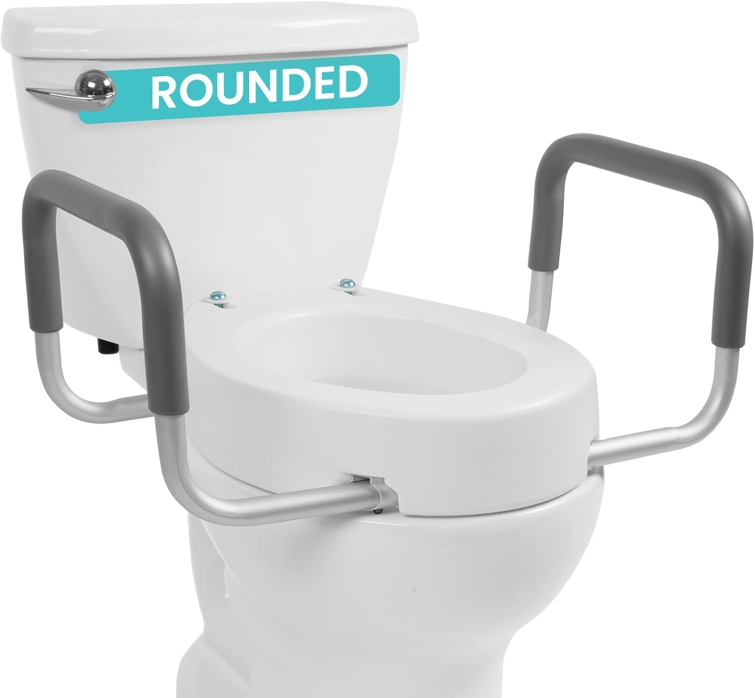 Vive Raised Toilet Seat Riser with Handles for Safety and Comfort