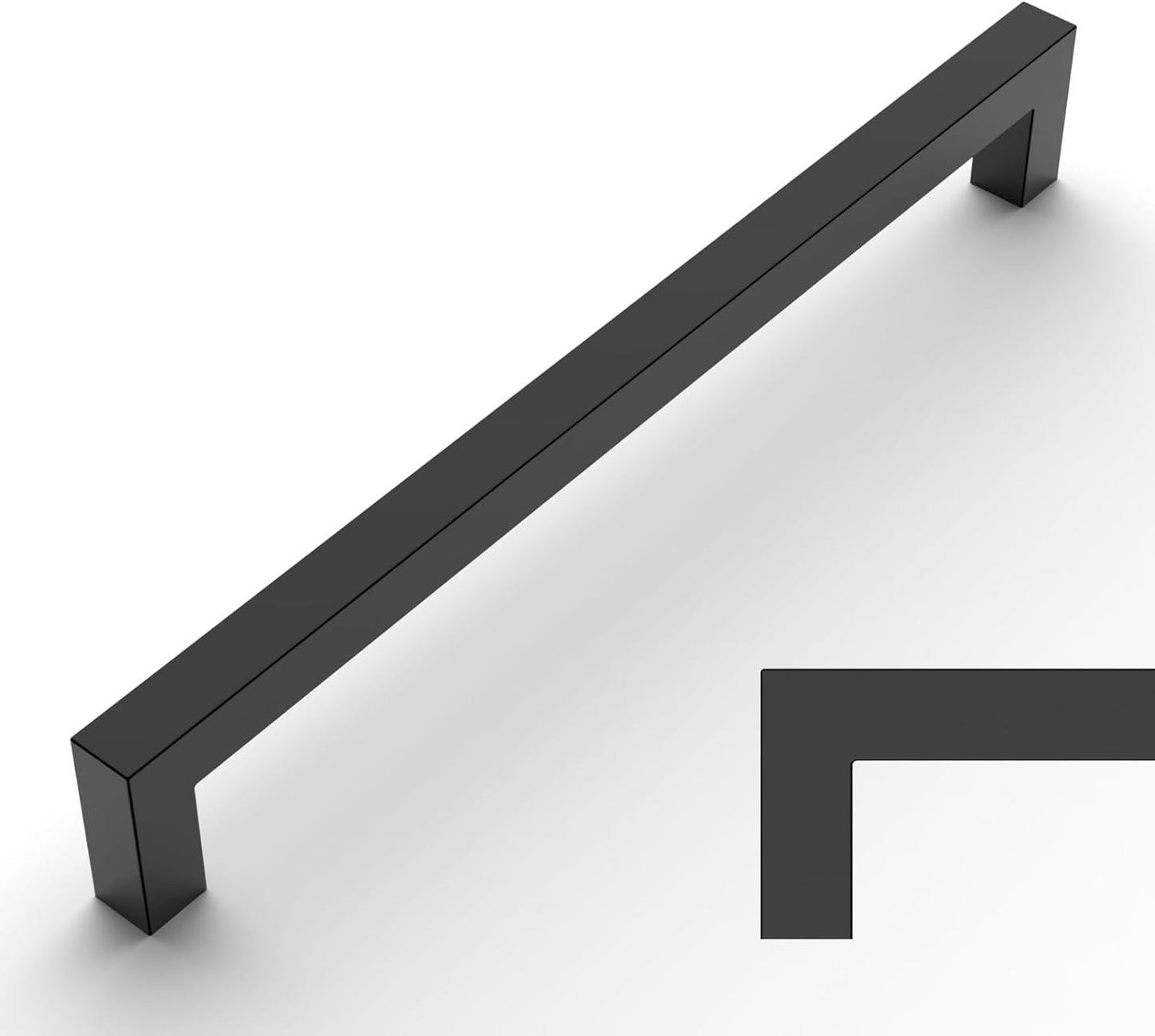 Amerdeco 10 Pack Matte Black Cabinet Pulls for Modern Kitchens