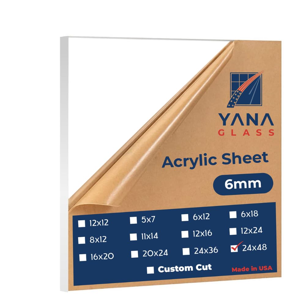 Plexiglass Sheets 1/4 Inch Thick for DIY Display and Crafts