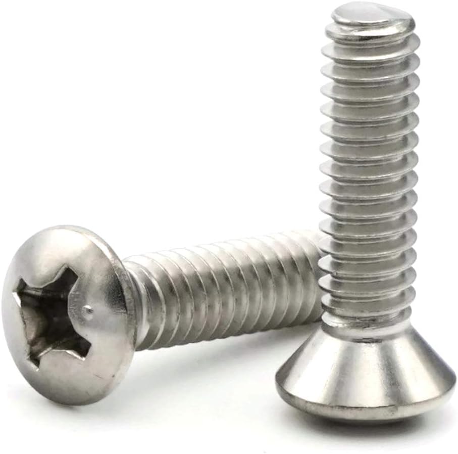 Phillips Oval Head Machine Screws 316 Stainless Steel - 1/4in-20