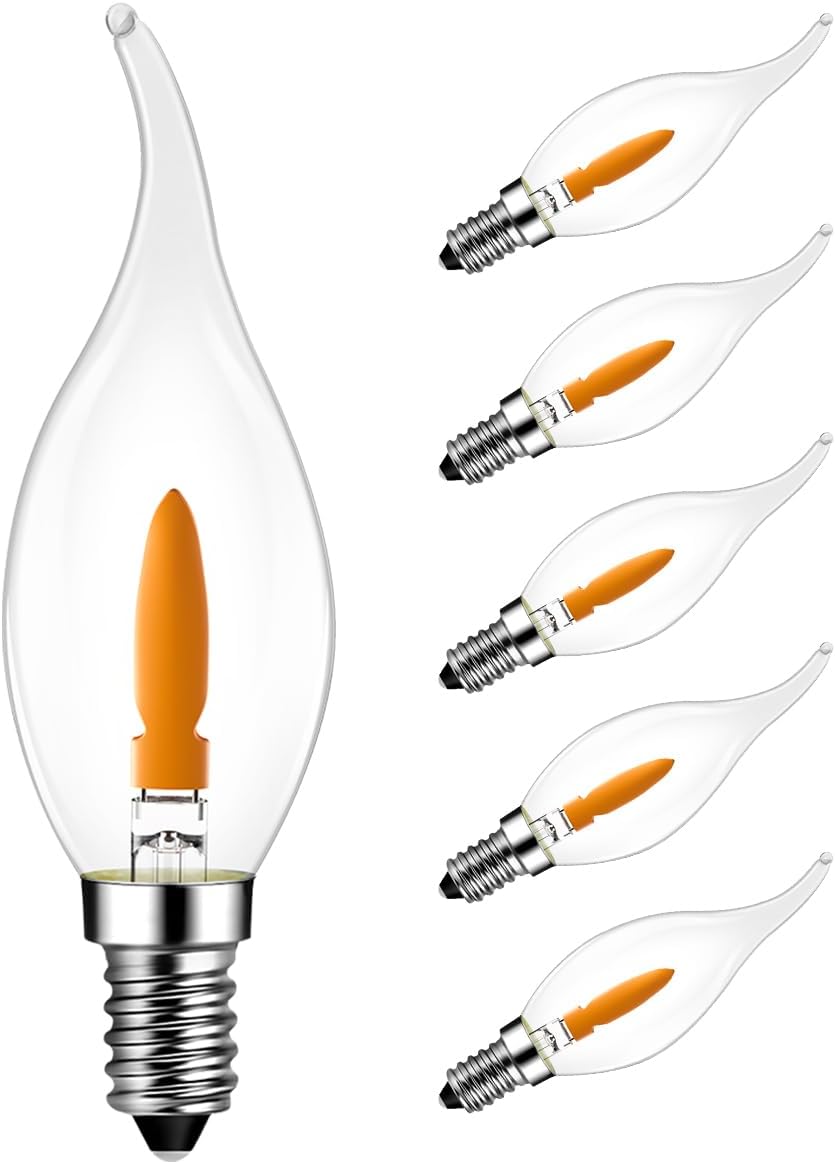LVWIT LED Flame Tip Light Bulbs for Festive Home Decoration