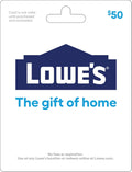 Lowe's $50 Physical Gift Card - Perfect for Any Occasion