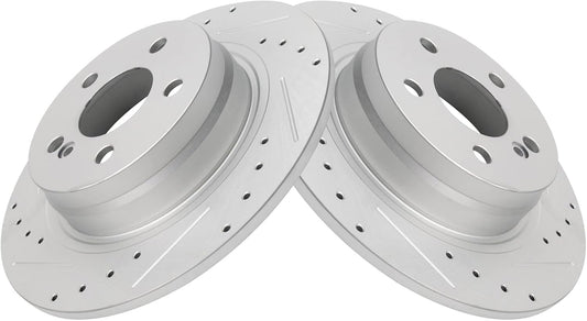 TRQ Rear Performance Brake Rotors Set for Mercedes-Benz