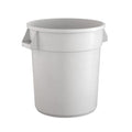 20 Gallon White Round Commercial Trash Can - Durable, Easy to Move