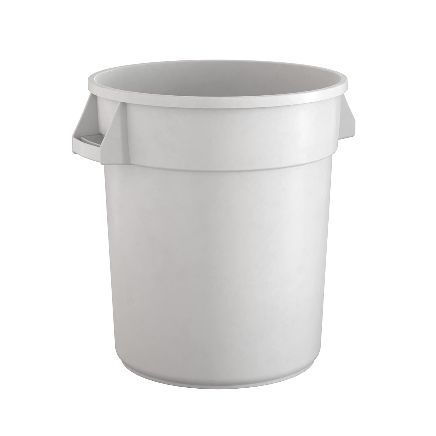 20 Gallon White Round Trash Can for Heavy-Duty Use in Schools & Malls