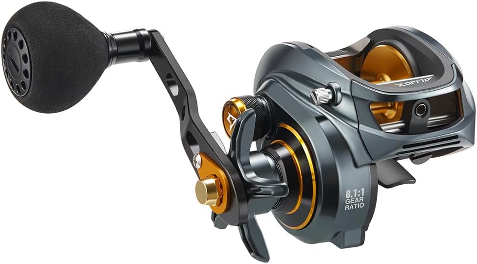Piscifun Alijoz Baitcaster Reel: 33lbs Max Drag, Low Profile for Musky