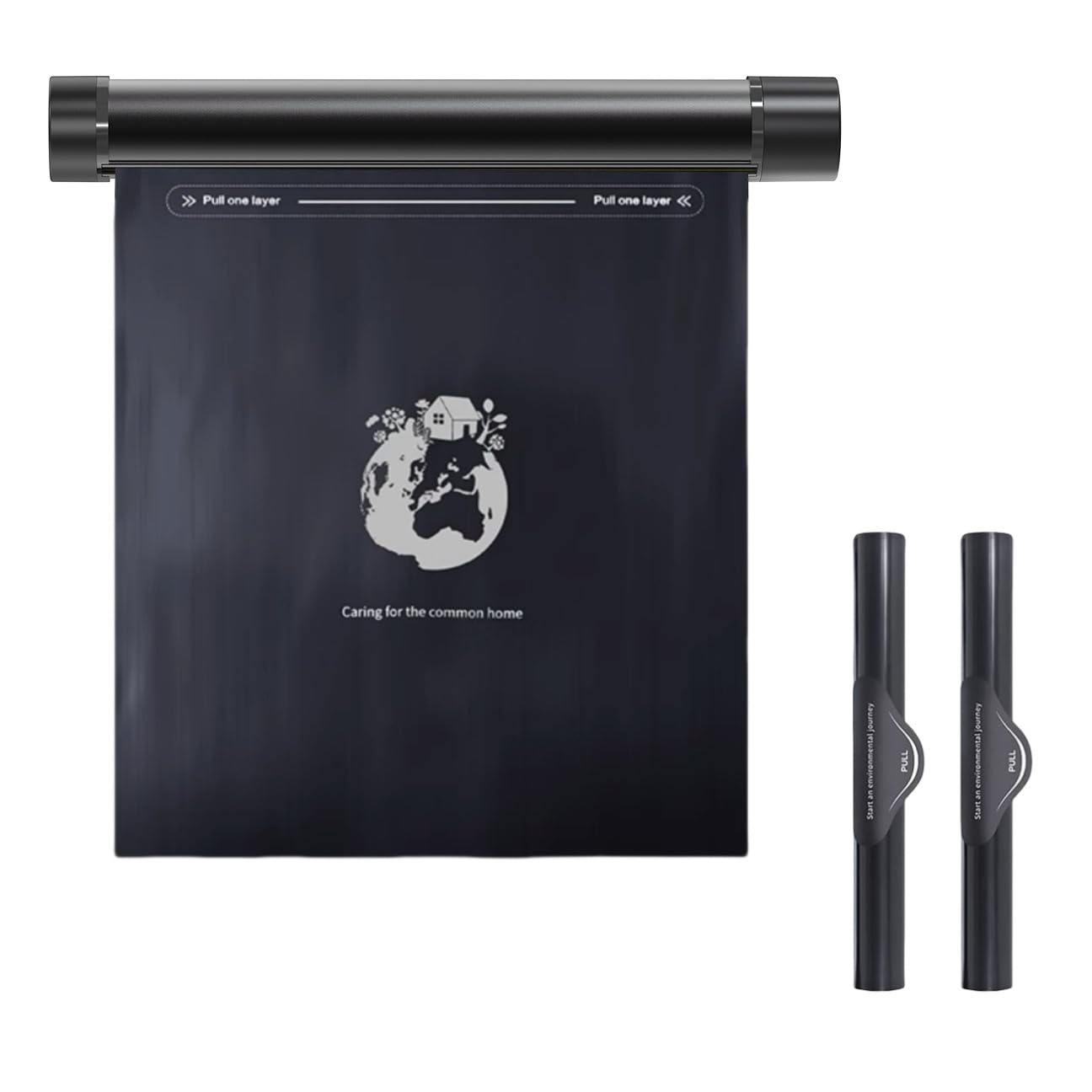 Rotating Aluminium Car Trash Can - Waterproof Black