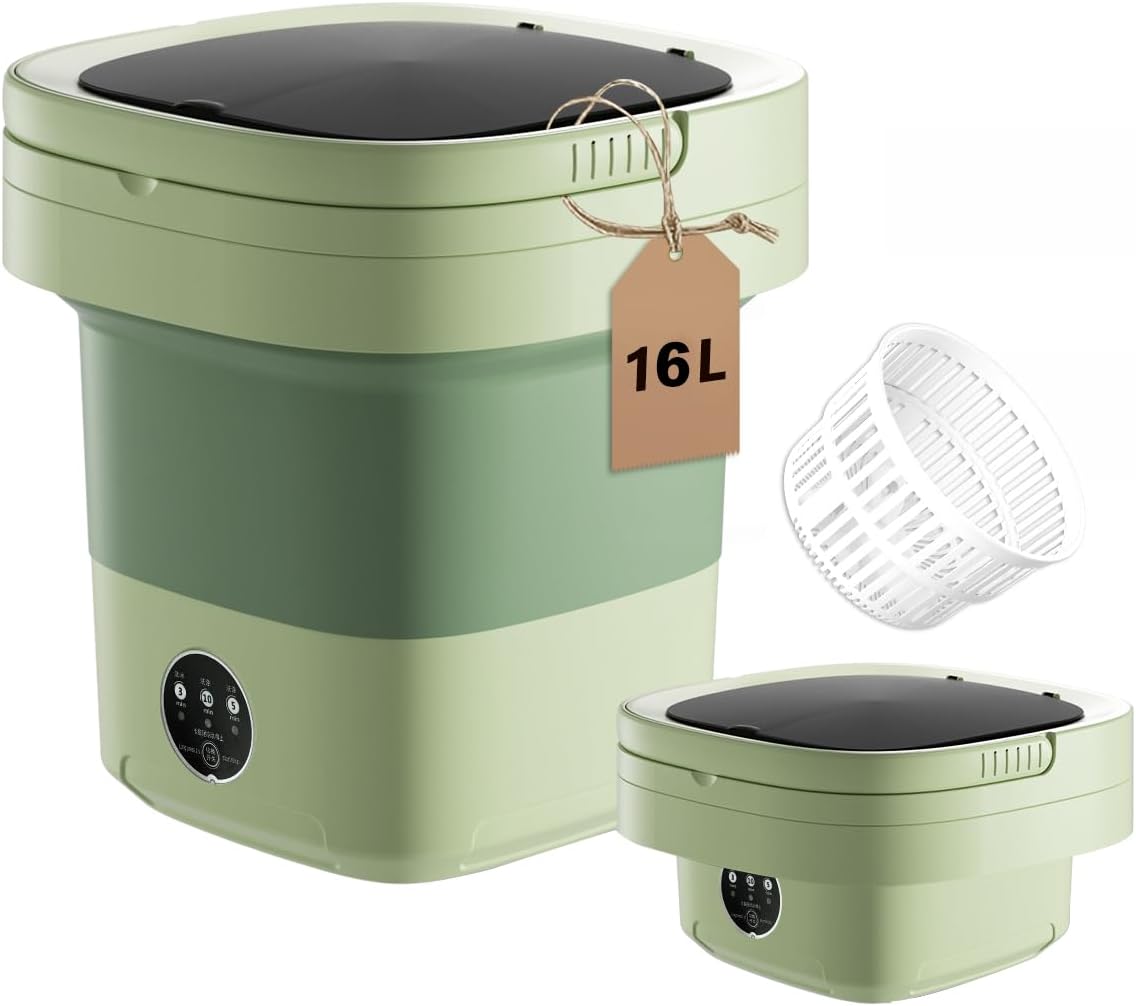 Portable Washing Machine with 16L Capacity for Small Delicates