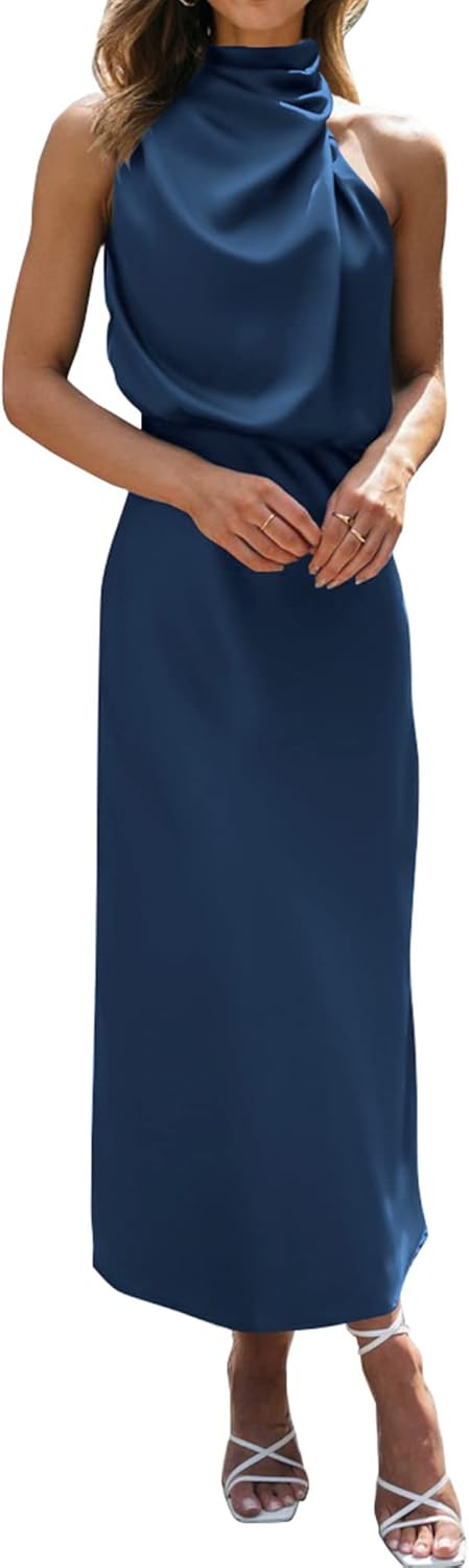 Elegant Mock Neck Sleeveless Cocktail Dresses for Women
