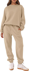 Oversized Two Piece Women's Sweatsuit Set for Cozy Lounge Wear