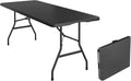 6 Foot Foldable Table with Built in Handle & Steel Legs - Heavy Duty