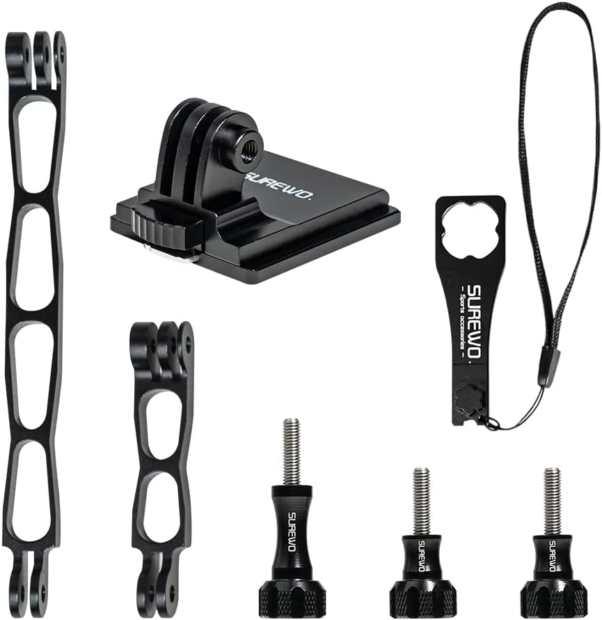 SUREWO Aluminum NVG Helmet Mount for GoPro and Action Cameras