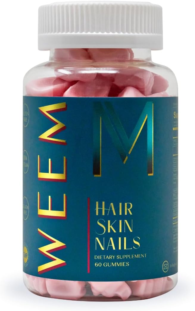 WEEM Hair Skin and Nails Gummies for Healthy Hair Growth