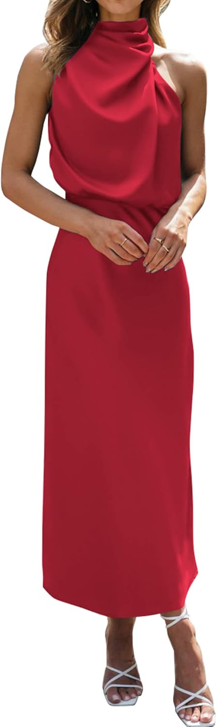 Elegant Mock Neck Sleeveless Cocktail Dresses for Women