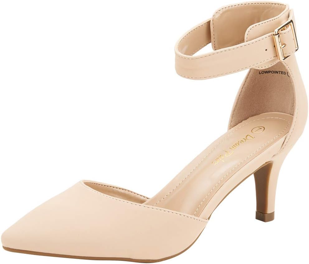 DREAM PAIRS Kitten Heel Low Heel Pumps for Women Dress Shoes
