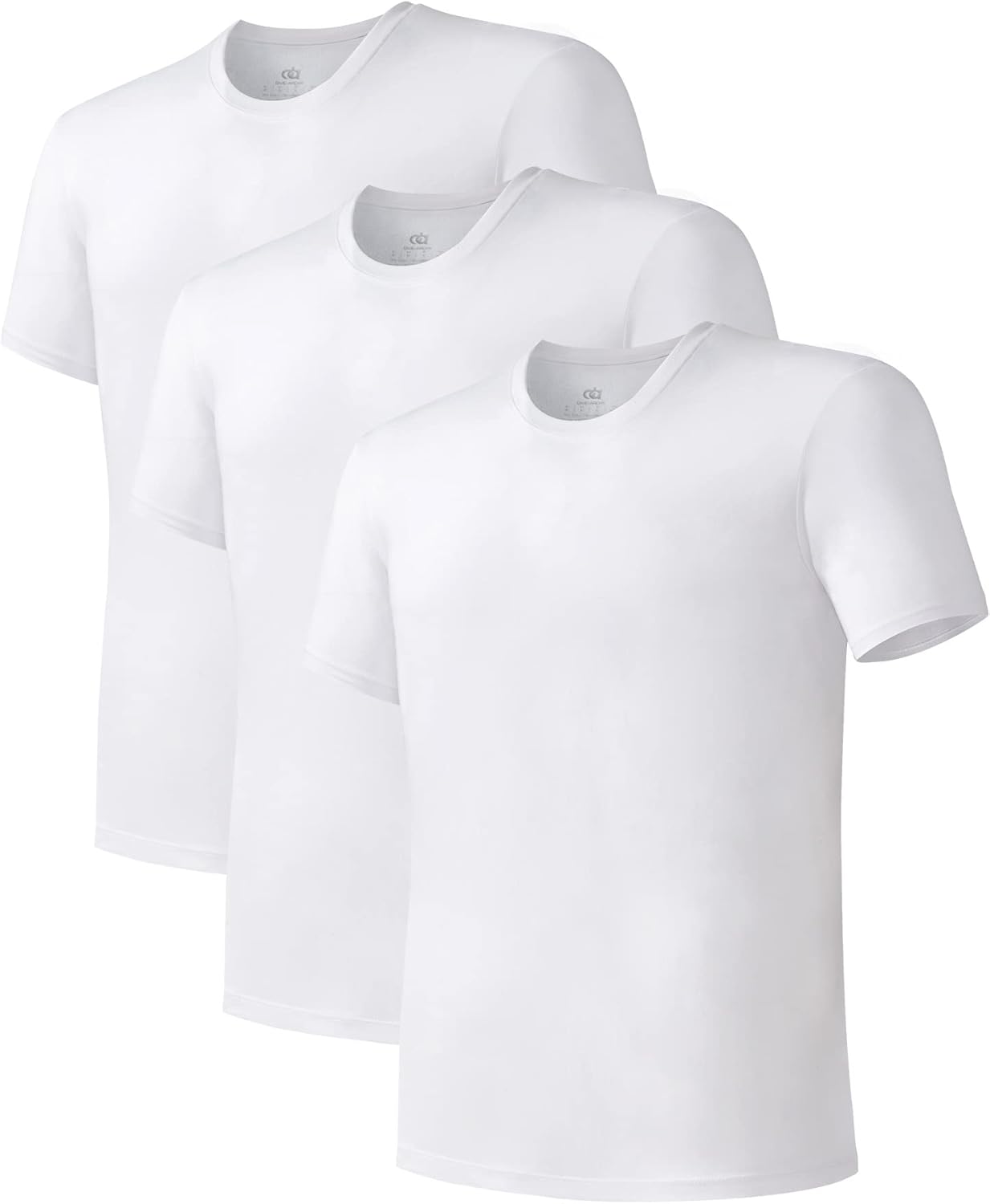 Bamboo Rayon Moisture-Wicking Crewneck T-Shirts for Men