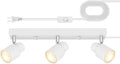 Plug-in Track Lighting LED 3-Light Ceiling Track Light - Adjustable