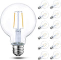 Energetic 12-Pack 5W Dimmable LED Globe Light Bulb G25 - Vintage Look