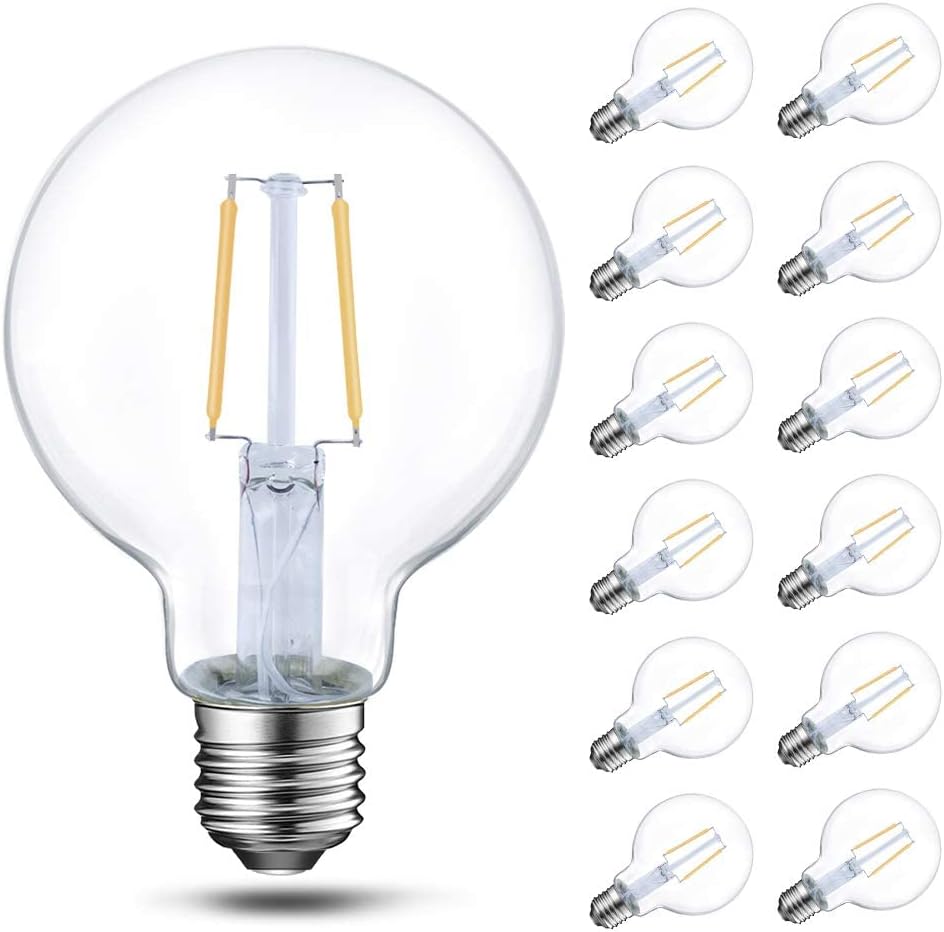 Energetic 12-Pack Dimmable LED Globe Light Bulb for Home Use