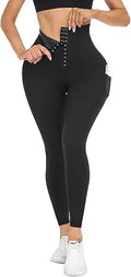 High Waisted Tummy Control Leggings with Pockets - Tummy Shaping Fit
