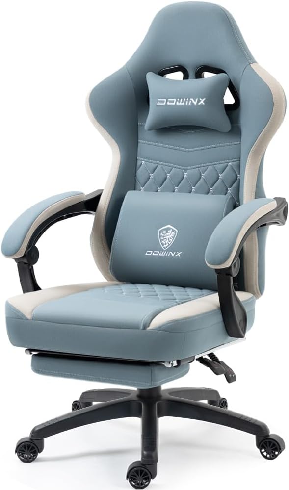 Dowinx Gaming Chair with Gel Pad and Breathable Fabric Design