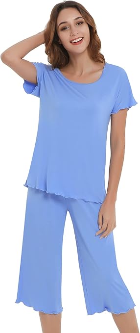 NACHILA Bamboo Pajamas for Women Soft Sleepwear Sets in Plus Size