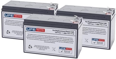 Set of 3 Sealed Lead Acid Replacement Batteries for RBC53