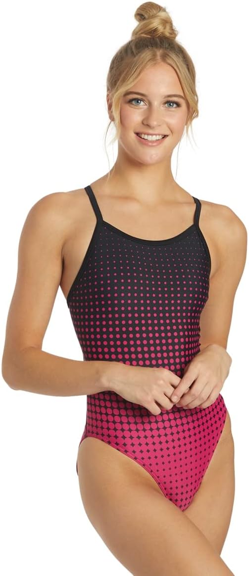 Sporti Thin Strap Athletic One Piece Swimsuit for Women