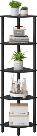 VIMBER Corner Shelf 5-Tier Corner Bookshelf - Space-Saving Display