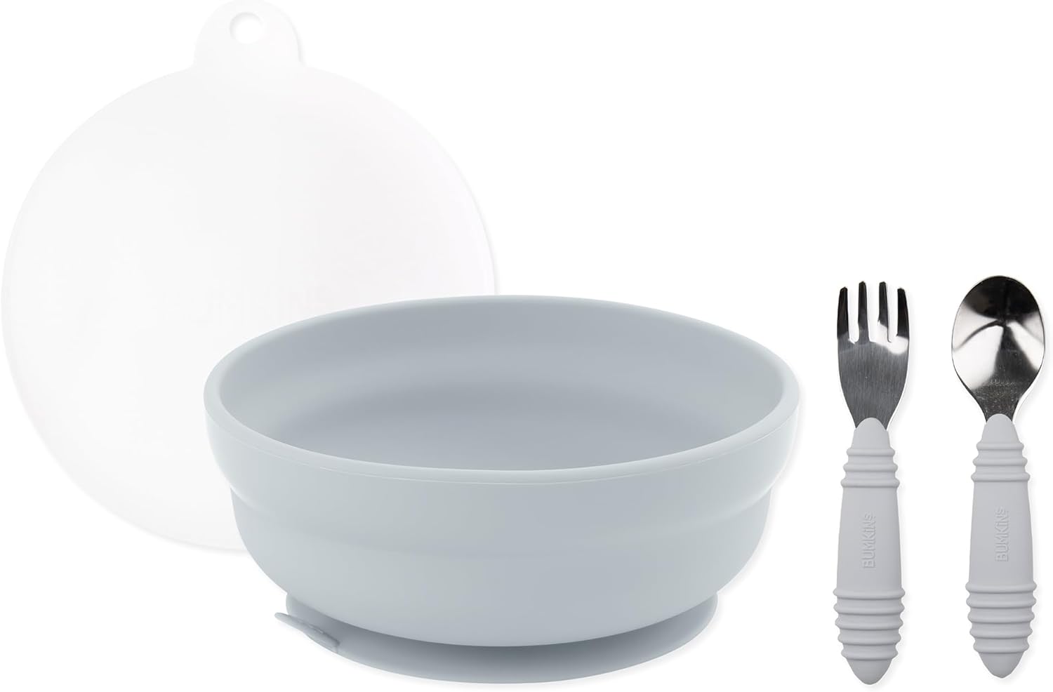 Bumkins Silicone Grip Bowl Set for Easy Toddler Mealtime Fun