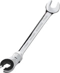 24mm Open Flex-Head Ratcheting Wrench - Slim 180 Reach and 72-Tooth