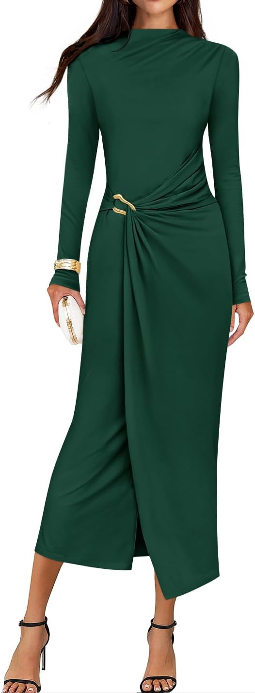Stylish Women's Fall Long Sleeve Bodycon Dress for Parties