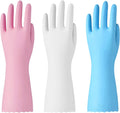 3 Pairs Latex-Free Kitchen Gloves - Non-Slip & Waterproof