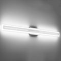SOLFART 48 in Brushed Nickel LED Bathroom Vanity Light Fixtures 6000K