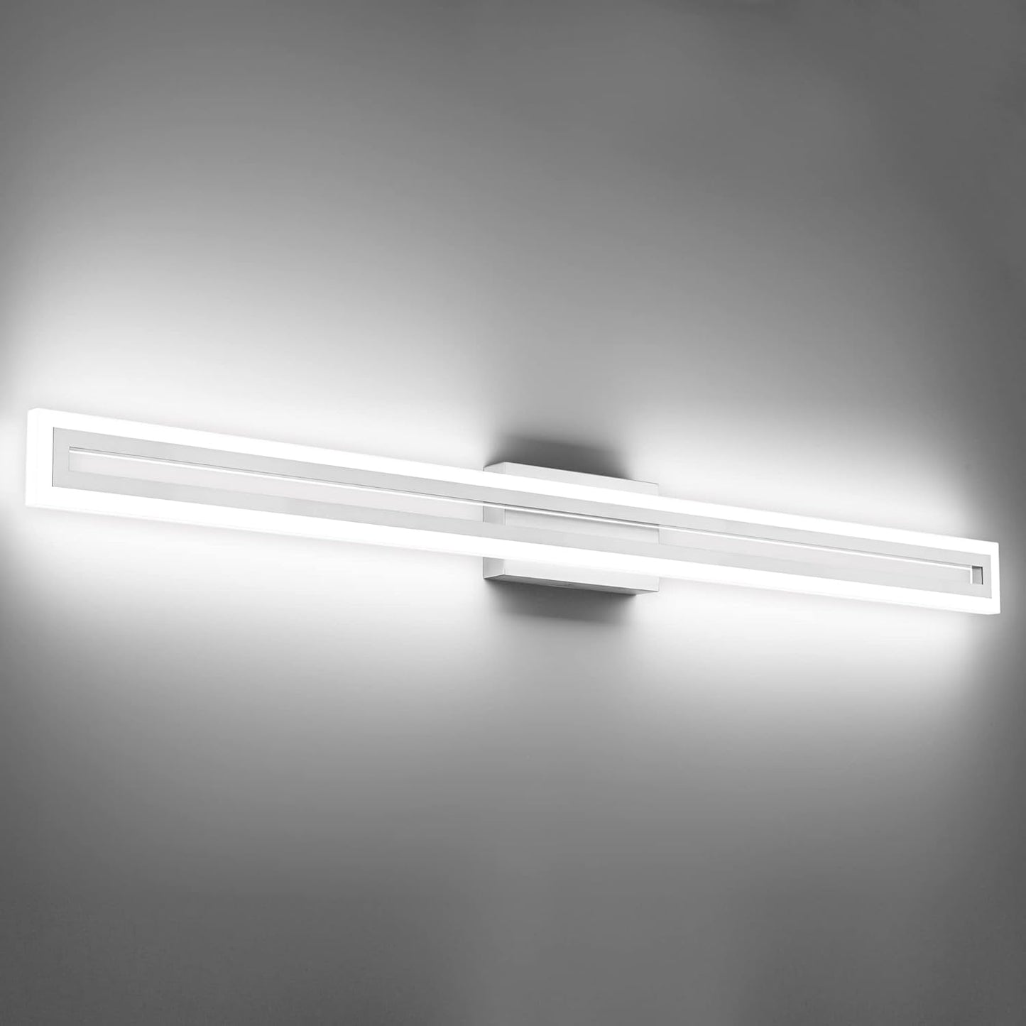 SOLFART 48 Inch LED Brushed Nickel Bathroom Vanity Light Fixture