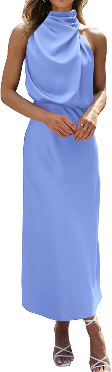 Elegant Mock Neck Sleeveless Cocktail Dresses for Women