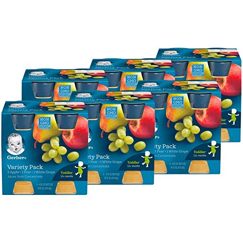Gerber Juice Variety Pack: Apple, Pear, White Grape - 24 Bottles