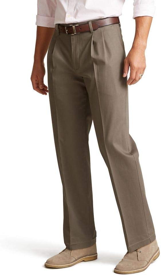 Dockers Men's Classic Fit Lux Cotton Stretch Pants for Comfort