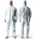 25 Pack Hazmat Suits Heavy Duty Disposable Coveralls - Bulk Pack