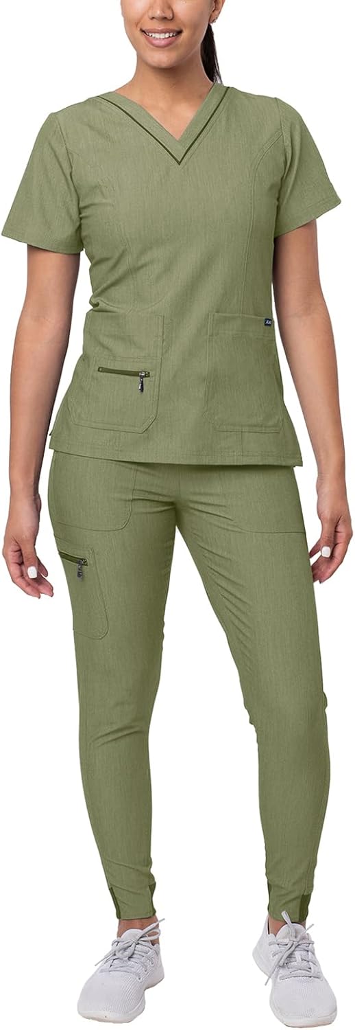 Adar Pro Flawless Plus Scrub Set for Women - Stylish Comfort