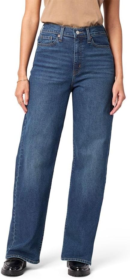 Heritage High-Rise Loose Straight Jeans for Women - Stretch Denim