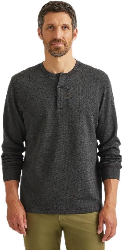 Eddie Bauer Men's Eddie's Favorite Thermal Henley for Comfort