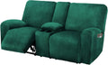 Reclining Love Seat Slipcover - 8-Piece Velvet Sofa Covers