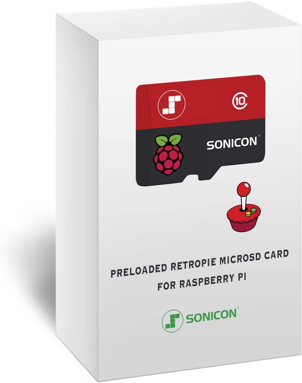 Sonicon Preloaded RetroPie MicroSD Card for Raspberry Pi 4/400