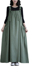 Denim Jumper Dress for Women - Loose Baggy Maxi Style
