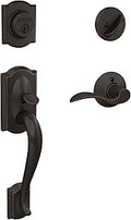 Schlage F60 V CAM 716 Camelot Front Entry Handleset - Aged Bronze