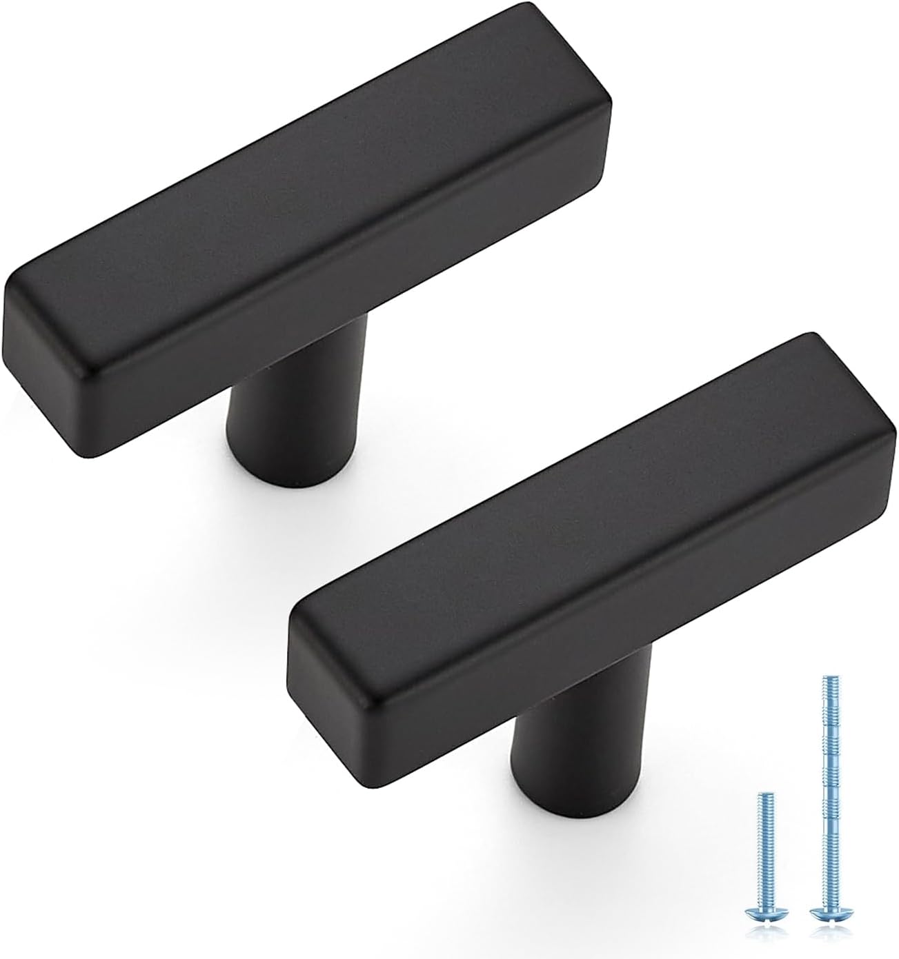 Matte Black Square Cabinet Handles for Kitchen and Drawers