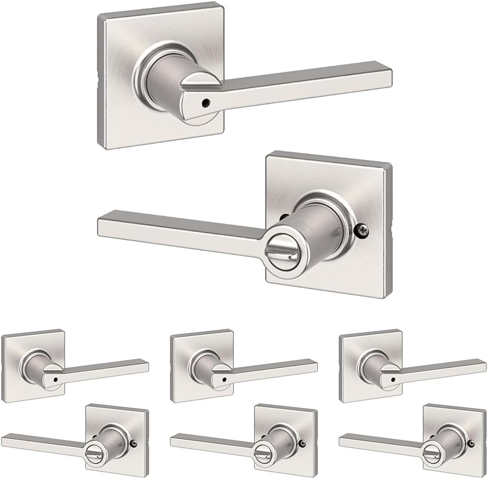 Kwikset Casey Interior Privacy Door Handle with Lock for Bedrooms